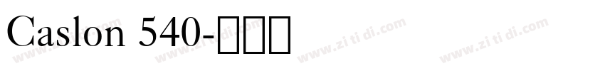 Caslon 540字体转换